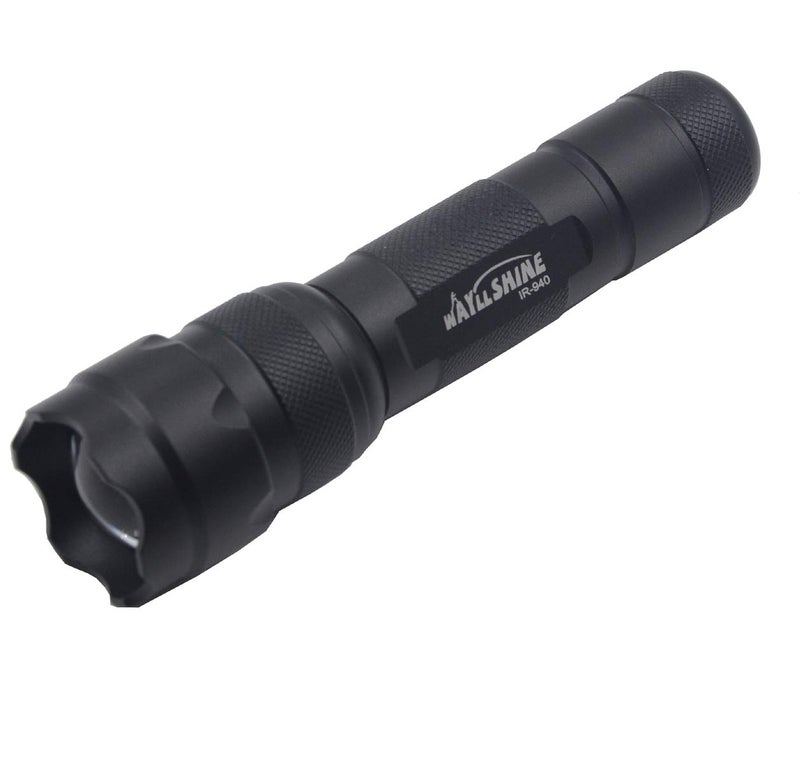 WAYLLSHINE مصباح يدوي WAYLLSHINE 940nm IR، مصباح مضيء بالأشعة تحت الحمراء 940nm، مصباح يدوي للرؤية الليلية، مصباح يدوي بالأشعة تحت الحمراء 940nm للصيد، كاميرا للرؤية الليلية - Image 1
